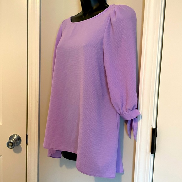 Purple 3 Quarter Length Blouse - Picture 1 of 4